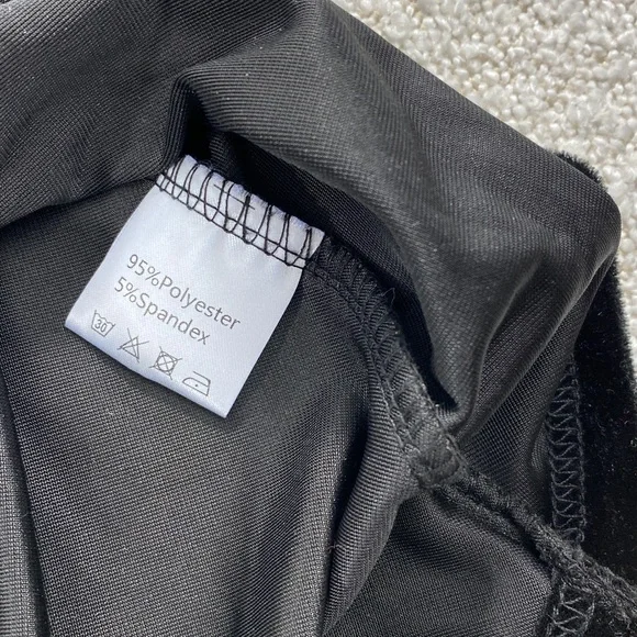 Black Velvet Wrap Dress with Ruching - Picture 7 of 9